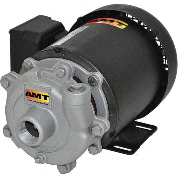 American Machine & Tool - 115/230 Volt, 1 Phase, 1-1/2 HP, Stainless Steel Straight Pump - 1-1/2 Inch Inlet, 1-1/4 Inch Outlet, 66 Max Head psi, Stainless Steel Impeller - Americas Tooling