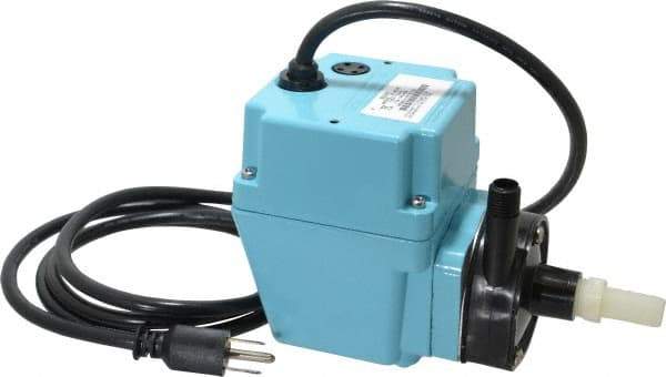 Little Giant Pumps - 1/40 HP, 5.1 psi, Nylon Miniature Submersible Pump - 1/2 Inch Inlet, 1/4 Inch Outlet, 6 Ft. Long Power Cord, 1.7 Amp - Americas Tooling