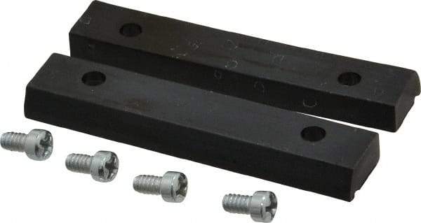 Panavise - 2-1/2" Wide x 1/2" High x 1/4" Thick, V-Groove Vise Jaw - Nylon, Fixed Jaw - Americas Tooling