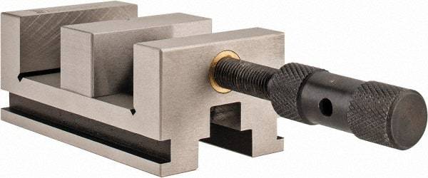 Interstate - 2-3/8" Jaw Width, 2-1/8" Jaw Opening Capacity, 1" Jaw Height, Toolmaker's Vise - V-Groove Jaw, 0.0001" Parallelism, 0.0002" Squareness, 4.33" OAL x 2.3" OAH - Americas Tooling