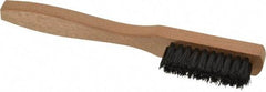 Made in USA - 7-1/2" OAL, Nylon Utility Brush - 9/16" Bristle Length, 1-1/2" Long x 1/2" Wide Head, Straight Hardwood Handle - Americas Tooling