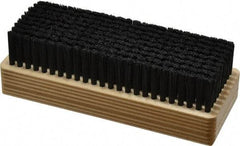 Made in USA - 1" Bristle Length, Synthetic Cleaning & Finishing Brush - 6-1/2" Long x 2-3/8" Wide Head, 6" OAL, Hardwood Block - Americas Tooling