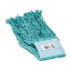 Rubbermaid - 5" Green Head Band, Small Blended Fiber Cut End Mop Head - 4 Ply, Use for General Purpose - Americas Tooling