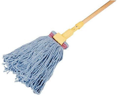 Rubbermaid - 5" Blue Head Band, Small Blended Fiber Loop End Mop Head - 4 Ply, Clamp Jaw Connection, Use for General Purpose - Americas Tooling