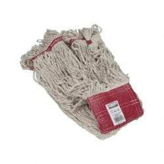 Rubbermaid - 5" Red Head Band, Large Blended Fiber Loop End Mop Head - 4 Ply, Clamp Jaw Connection, Use for General Purpose - Americas Tooling