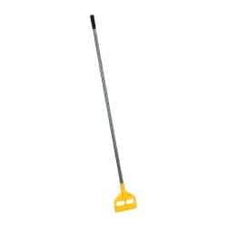 Rubbermaid - 60" Fiberglass Quick Connect Mop Handle - 1 to 1-1/4" Wet Mop Head Band, Plastic Connector, Use with Wet Mops - Americas Tooling