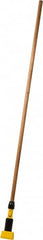 Rubbermaid - 60" Hardwood Quick Connect Mop Handle - 5" Wet Mop Head Band, Plastic Connector, Use with Wet Mops - Americas Tooling