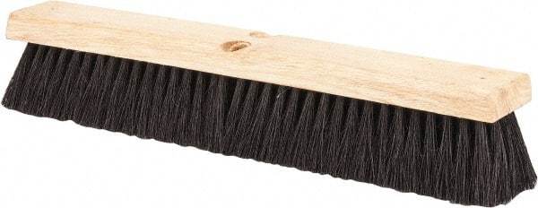 PRO-SOURCE - 18" General Purpose Tampico Push Broom - 3" Bristle Length, Wood Block, Threaded Handle Connection, Handle Sold Separately - Americas Tooling