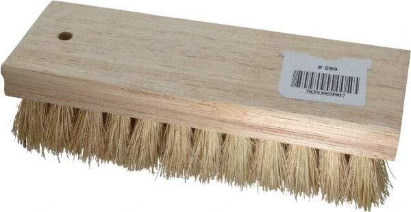 PRO-SOURCE - 1" Bristle Length, Tampico Scrub Brush - 7" OAL, Hardwood Block - Americas Tooling