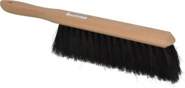 PRO-SOURCE - Horsehair Counter Duster - 2-1/2" Bristle Length, 9" Long Head, Hardwood Handle, Black - Americas Tooling