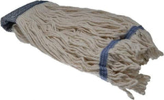 PRO-SOURCE - 5" White Head Band, Large Blended Fiber Large #24 Loop End Mop Head - 4 Ply, Clamp Jaw Connection, Use for General Purpose - Americas Tooling