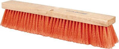 PRO-SOURCE - 18" General Purpose Polypropylene Push Broom - 3" Bristle Length, Wood Block, Threaded Handle Connection, Handle Sold Separately - Americas Tooling