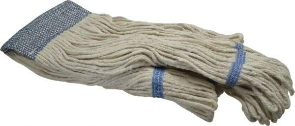 PRO-SOURCE - 5" Blue Head Band, Large Cotton Loop End Mop Head - 4 Ply, Clamp Jaw Connection, Use for Finishing - Americas Tooling