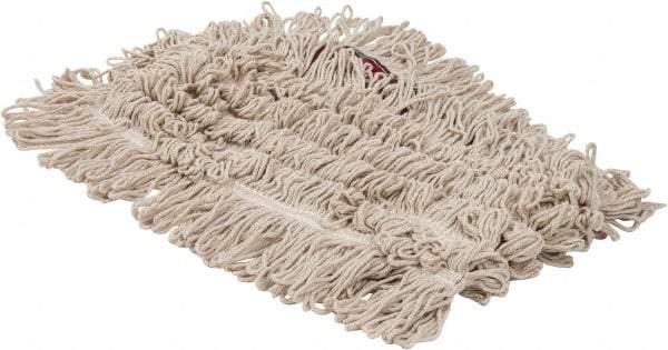 PRO-SOURCE - 36" Long x 5" Wide Yarn Blend Dust Mop Head - Snap-On, Red, Looped Head, Launderable - Americas Tooling