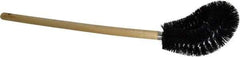 Made in USA - 21" OAL Toilet Bowl Brush - Plastic Bristles, 15" Wood Handle, Black - Americas Tooling