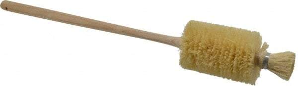 Made in USA - 21" OAL Toilet Bowl Brush - Tampico Bristles, 12" Wood Handle, White - Americas Tooling