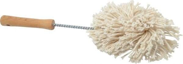 Made in USA - Cotton Food Service Brush - 11" Long x 3" Wide Head, 3-1/2" OAL, Ivory, Wood Block - Americas Tooling