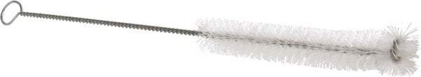 PRO-SOURCE - 1/2" Diam Nylon Tube Brush - 8" OAL, 3" Head Length, Wire Handle - Americas Tooling