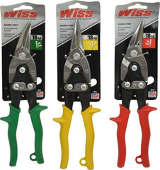 Wiss - 3 Piece Aviation Snip Set - Left, Right, Straight, 9-3/4" OAL, 1-3/8" LOC - Americas Tooling