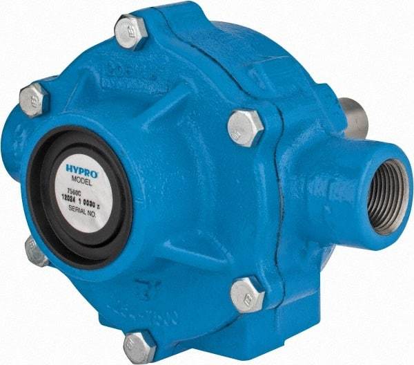 Pentair - 8-Roller Pump, Cast Iron Housing Material, Roller Spray Pump Only - 3/4 Inch Inlet Size, 3/4 Inch Outlet Size, 300 psi Max Working Pressure, 1000 Max RPM, Viton, Lip, 416 Stainless Steel, NPT - Americas Tooling