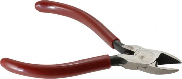 Proto - 4-7/16" OAL, Cutting Pliers - 19/32" Jaw Length x 9/16" Jaw Width, Round Head, Plastisol Handle - Americas Tooling