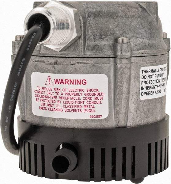 Little Giant Pumps - 115 Amp Rating, 115 Volts, Electric Button Operation, Submersible Pump - Cast Aluminum Housing - Americas Tooling