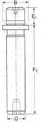 Dayton Lamina - 1" Diam x 4-3/16" Long Demountable Ball Bearing Guide Post - 5/16-18, 1-5/16" Collar OD, 1-3/16" Above Collar, Hardened Steel - Americas Tooling