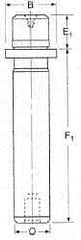 Dayton Lamina - 1" Diam x 4-3/16" Long Demountable Ball Bearing Guide Post - 5/16-18, 1-5/16" Collar OD, 1-3/16" Above Collar, Hardened Steel - Americas Tooling