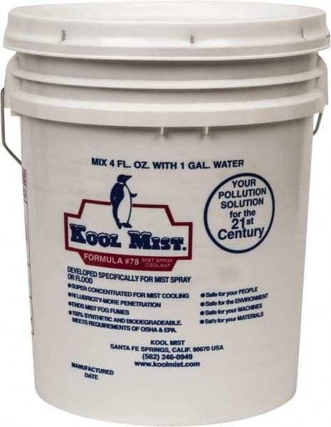 Kool Mist - Formula 78, 5 Gal Pail Cutting Fluid - Water Soluble - Americas Tooling