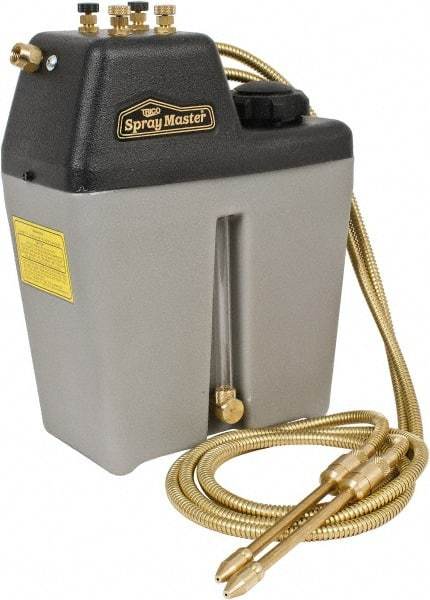 Trico - 2 Outlet, 1 Gal Tank Capacity, High Density Polyethylene Tank Mist Coolant System - 5' Coolant Line Length, 6" Hose Length - Americas Tooling