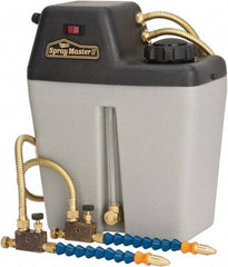 Trico - 2 Outlet, 1 Gallon Tank Capacity, High Density Polyethylene Tank Mist Coolant System - 10" Tank/Unit Length x 5-1/4" Tank/Unit Width x 12-1/4" Tank/Unit Height, 50 to 100 psi, 5' Coolant Line Length, 7" Hose Length - Americas Tooling