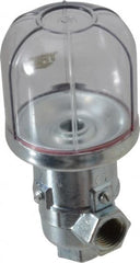 Trico - 1 Outlet, Plastic Bowl, 2 Ounce Constant-Level Oil Reservoir - 1/4 NPT Outlet, 1-15/16" Diam x 4-3/8" High - Americas Tooling