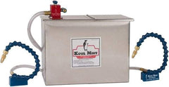 Kool Mist - 3 Outlet, 3 Gal Tank Capacity, Stainless Steel Tank Mist Coolant System - 4' Coolant Line Length, 12" Hose Length, 5/16" Nozzle Diam - Americas Tooling