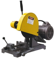 Kalamazoo - 10" Blade Diam, 5/8" Arbor Hole, Straight Chop & Cutoff Saw - 3 Phase, 3,450 RPM, 3 hp, 220/440 Volts, 1-1/2" in Solids at 90°, 2-1/2" in Pipe at 90° - Americas Tooling