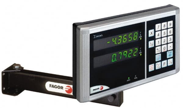 Fagor - 2 Axis, 10" X-Axis Travel, 60" Z-Axis Travel, Turning DRO System - 0.0002", 0.0005", 0.001" Resolution, 5µm Accuracy, LED Display - Americas Tooling