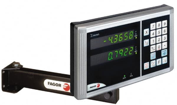 Fagor - 2 Axis, 8" X-Axis Travel, 52" Z-Axis Travel, Turning DRO System - 0.0002", 0.0005", 0.001" Resolution, 5µm Accuracy, LED Display - Americas Tooling