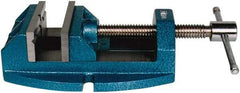 Wilton - 4" Jaw Opening Capacity x 2-1/8" Throat Depth, Horizontal Drill Press Vise - 4" Wide x 2-1/8" High Jaw, Stationary Base, Standard Speed, 10-1/4" OAL x 3.4" Overall Height, Cast Iron - Americas Tooling