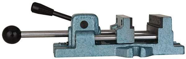 Wilton - 6-3/16" Jaw Opening Capacity x 1-13/16" Throat Depth, Horizontal Drill Press Vise - 6" Wide x 1-13/16" High Jaw, Stationary Base, Standard Speed, 18.9" OAL x 6.3" Overall Height, Cast Iron - Americas Tooling