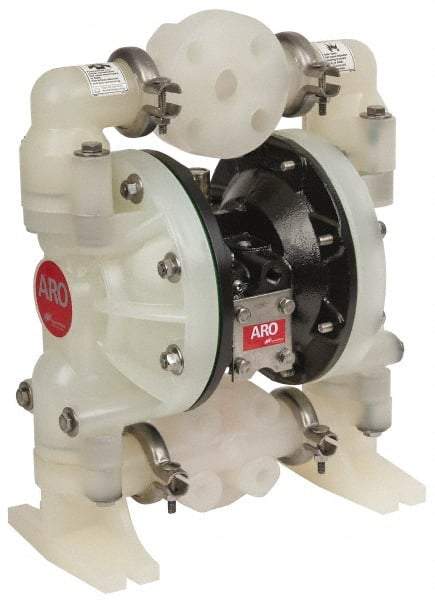 ARO/Ingersoll-Rand - 1" NPT, Nonmetallic, Air Operated Diaphragm Pump - PTFE Diaphragm, Polypropylene Housing - Americas Tooling