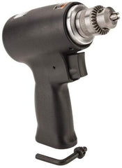 Florida Pneumatic - 1/4" Keyed Chuck - Pistol Grip Handle, 20,000 RPM, 4 CFM, 0.3333 hp, 60-90 psi - Americas Tooling