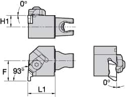 Kennametal - NG2L Insert, 30mm Head Length, 0.79mm Min Groove Width, Modular Grooving Cutting Unit Head - Right Hand Cut, System Size KM25, Series Top Notch - Americas Tooling