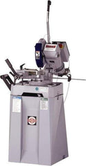 Dake - 2 Cutting Speeds, 12" Blade Diam, Cold Saw - 22 & 44 RPM Blade Speed, Floor Machine, 3 Phase, Compatible with Ferrous/Non-Ferrous Material - Americas Tooling