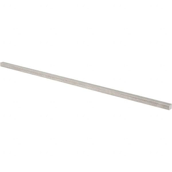 Value Collection - 12" Long x 1/4" High x 1/4" Wide, Plain Key Stock - Stainless Steel - Americas Tooling