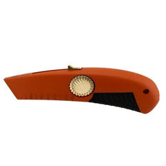 PHC - Retractable Utility Knife - 1/2" Blade, OSHA Orange Zinc Handle, 1 Blade Included - Americas Tooling