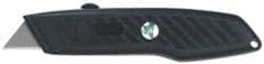 PHC - Retractable Utility Knife - 1" Blade, Black Plastic Handle, 1 Blade Included - Americas Tooling