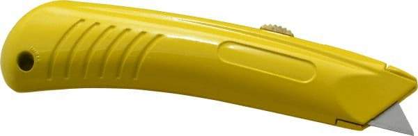 PHC - Retractable Utility Knife - 1" Blade, Yellow Zinc Handle, 1 Blade Included - Americas Tooling