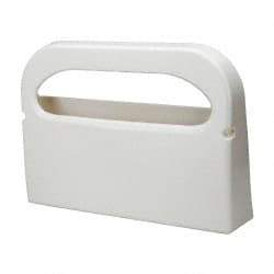 NuTrend Disposables - 500 Capacity White Plastic Toilet Seat Cover Dispenser - 11-1/2" High x 3-1/2" Deep, Holds 2 Half Fold Sleeves - Americas Tooling