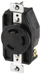 Cooper Wiring Devices - 480 VAC, 30 Amp, L8-30R NEMA, Self Grounding Receptacle - 2 Poles, 3 Wire, Female End, Black - Americas Tooling