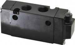 Parker - 3/8", 4-Way Body Ported Stacking Solenoid Valve - 1.4 CV Rate, Air Return, 1.89" High x 4.37" Long - Americas Tooling