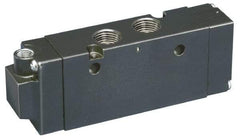 Parker - 1/2", 4-Way Body Ported Stacking Solenoid Valve - 5.9 CV Rate, Air Return, 2.68" High x 7.79" Long - Americas Tooling